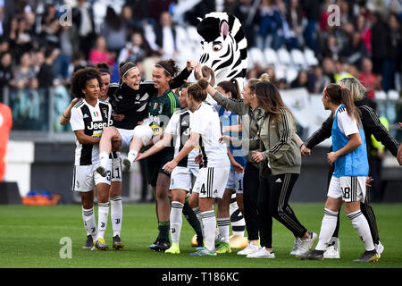 Foto LaPresse - Nicol&#xf2; Campo Domenica 24 Marzo 2019, Torino (Italia) Sport Calcio  Serie A femminile - Allianz Stadium Juventus FC vs Fiorentina Nella foto:   Photo LaPresse - Nicol&#xf2; Campo March 24th, 2019 Turin (Italy) Sport Soccer Serie A women - Allianz Stadium Juventus FC vs Fiorentina In the pic: Stock Photo