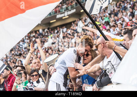 Turin, Italy. 24th Mar, 2019. Cristiana Girelli of Juventus Women celebrates during Juventus Women vs Fiorentina Women. Juventus Women won 1-0 at Allianz Stadium, in Italy 24th march 2019 Credit: Alberto Gandolfo/Alamy Live News Stock Photo