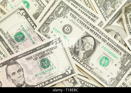 Cash US dollar background. American Dollars money Stock Photo