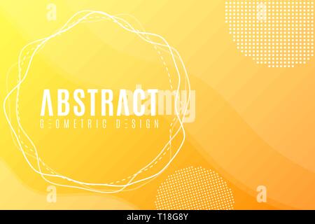 Abstract creative banner for your design. Modern background. Geometric design, Trendy style. Fluid graphic yellow shape. Abstract elements. Web cover. Stock Vector