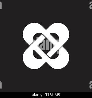 cross letter x linked 3d logo vector Stock Vector Image & Art - Alamy