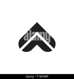 stripes arrows up simple geometric logo vector Stock Vector