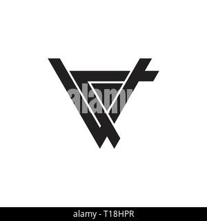 abstract letter av geometric triangle arrow logo vector Stock Vector