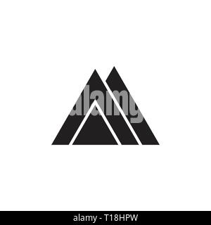 letter am triangle geometric logo vector Stock Vector