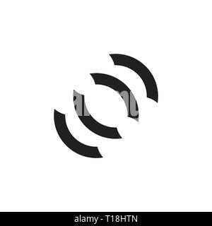 stripes geometric simple signal concept logo vector Stock Vector