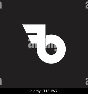 abstract letter b simple wings loop logo vector Stock Vector