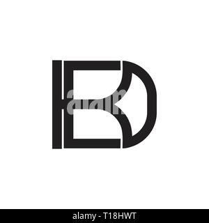 letter kd linked geometric line logo Stock Vector