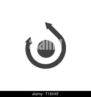 circle rotation arrows dot logo vector Stock Vector