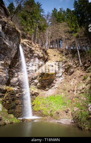 One of the waterfalls Finsterbach in Sattendorf near lake Ossiacher See in Carinthia, Austria Stock Photo