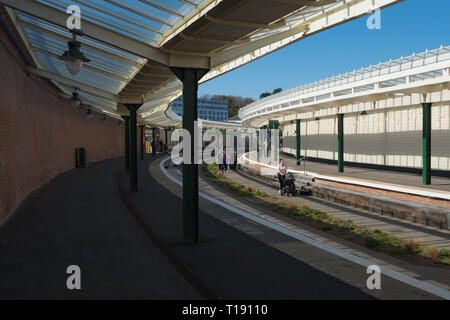 Folkestone Harbour Train Station, Folkestone, Kent Stock Photo
