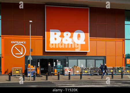 B&Q store in Greenwich, London England United Kingdom UK Stock Photo