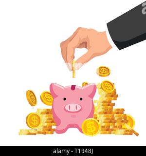 Money saving concept Stock Vector