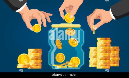 Money saving concept Stock Vector