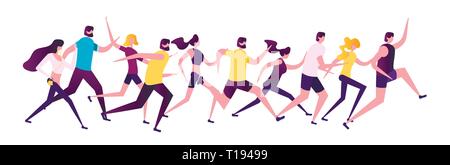 Business people running. Stock Vector