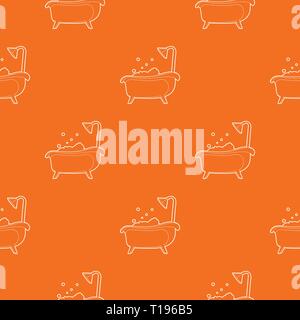 Bath pattern vector orange Stock Vector
