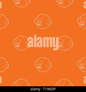 Robotic ball pattern vector orange Stock Vector