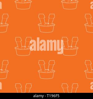 Washing in the basin pattern vector orange Stock Vector