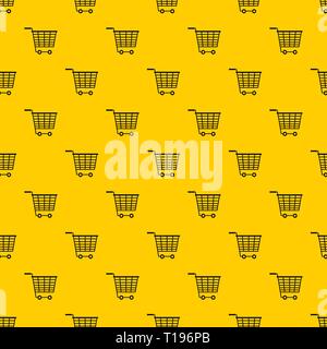 Empty supermarket cart with plastic handles pattern vector Stock Vector
