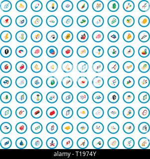 100 money icons set, isometric 3d style Stock Vector