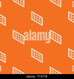 Wood window frame pattern vector orange Stock Vector