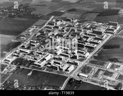 geography / travel historic, Germany, cities and communities, Dortmund, building, new houses in the district Scharnhorst-Ost, aeroview, 26.8.1968, Additional-Rights-Clearance-Info-Not-Available Stock Photo