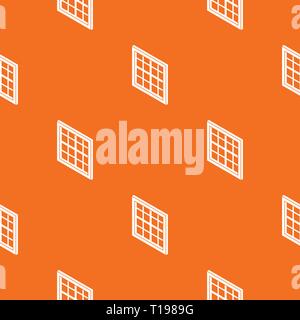 Lattice window frame pattern vector orange Stock Vector