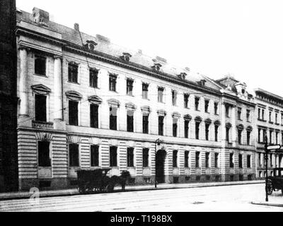 geography / travel historic, Germany, cities and communities, Berlin, building, bourgeois home at Mauerstrasse 30, late 19th century, Additional-Rights-Clearance-Info-Not-Available
