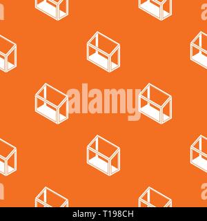 Balcony window frame pattern vector orange Stock Vector