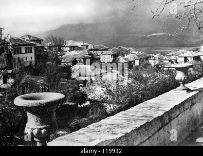 geography / travel historic, Albania, cities and communities, Tirana, city view / city views, overview, 1930s, Additional-Rights-Clearance-Info-Not-Available Stock Photo