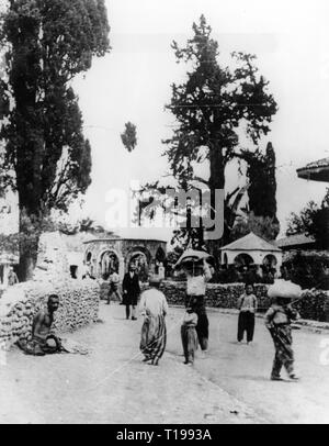 geography / travel historic, Albania, cities and communities, Tirana, street, street scene, 1930s, Additional-Rights-Clearance-Info-Not-Available Stock Photo