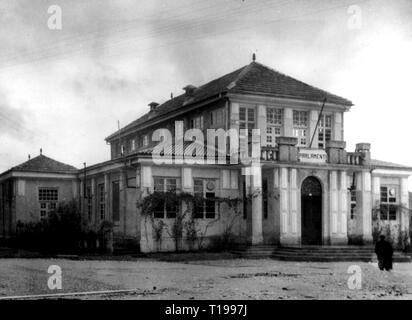 geography / travel historic, Albania, cities and communities, Tirana, building, parliament, exterior view, 1930s, Additional-Rights-Clearance-Info-Not-Available Stock Photo