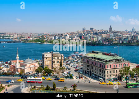 Istanbul, Turkey, 25 April 2006: Karakoy and Eminonu Stock Photo