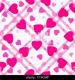 Seamless pattern with pink plastic bubbles hearts, wrapping with bubble  wrap. Colored vector background Stock Vector Image & Art - Alamy