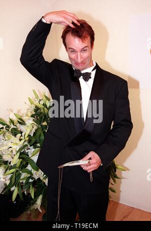CANNES, FRANCE - May 17, 1998: Actor BRONSON PINCHOT, in Cannes to promote his new movie 'The All New Adventures of Laurel & Hardy - For Love or Mummy,' at 'Cure by the Shore' charity event at Cannes Film Festival. Stock Photo