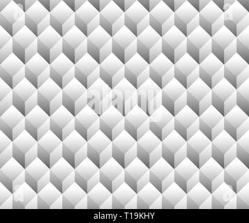 Grayscale 3d Cubes minimal, repeatable pattern (simple seamless ...