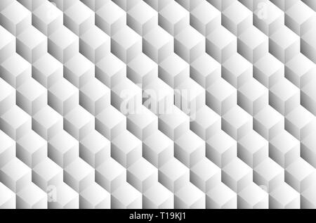Grayscale 3d Cubes minimal, repeatable pattern (simple seamless ...