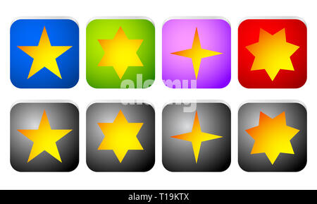 Rectangle star icons Stock Photo