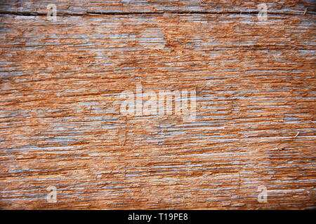 Old wood wall with cracking paint area. Background grunge texture. Stock Photo