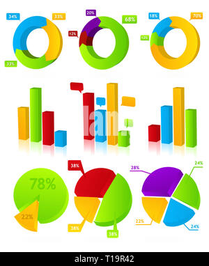 Pie Chart Icon in trendy flat style isolated on background , vector ...