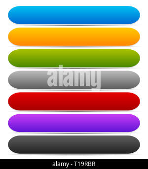 Set of bright, colorful oblong design elements. Vector graphics Stock ...