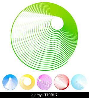 Grunge circle set - colorful circles Stock Photo