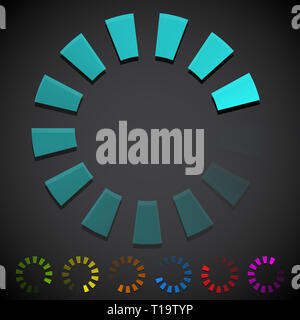 Round preloader, buffer shape, circular progress indicator Stock Photo ...