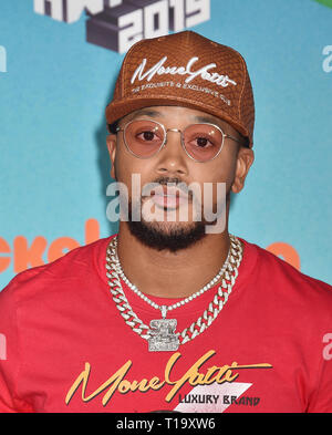 LOS ANGELES, CA - MARCH 23: Romeo attends Nickelodeon's 2019 Kids' Choice Awards at Galen Center on March 23, 2019 in Los Angeles, California. Stock Photo