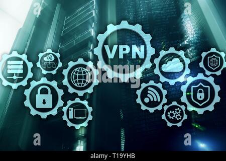 Secure VPN Connection. Virtual Private Network or Internet Security Concept. Stock Photo