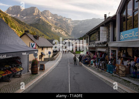 Village of Gavarnie, french pyrenees Stock Photo
