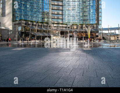 03/05/2019, Milan, Italy: Gae Aulenti square in the new business district of the city. Stock Photo