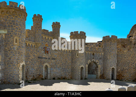 March 8, 2019. Castillitos cannons battery in Murcia, Spain. Abandoned coastal defense barracks. Stock Photo