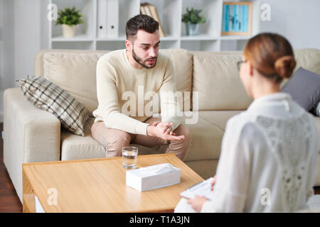 Patient of counselor Stock Photo