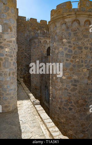 Castillitos cannons battery in Murcia, Spain. Abandoned coastal defense barracks. Stock Photo