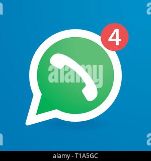 Green phone handset in speech bubble vector icon Stock Vector